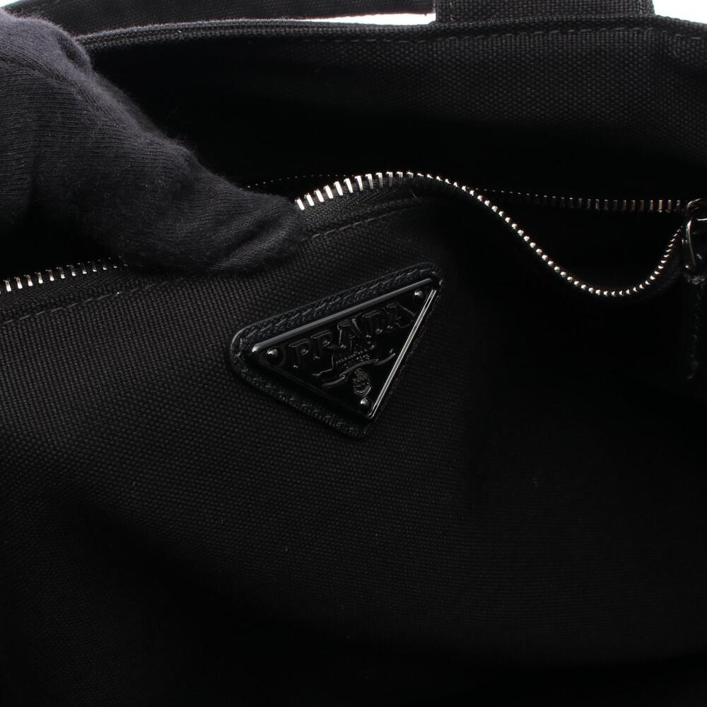 Prada Canapa tote bag black canvas - Picture 4 of 6
